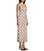 Evolutionary Plaid V-Neck Midi Dress - Image 3