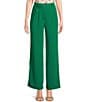 Color:Green - Image 1 - Coordinating Pleated Wide Leg Pants