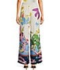 Evolutionary Coordinating Print Texture Pants, Color:Natural/Red - Image 2
