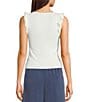 Evolutionary Evolutionary Scoop Neck Flutter Sleeve Knit Top, Color:Cream - Image 2