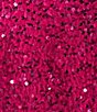 Color:Pink - Image 4 - Coordinating Sequin Scoop Neck Long Sleeve Top