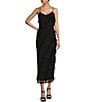 Evolutionary Sleeveless Bias All Over Ruffle Dress, Color:Black - Image 1