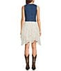 Evolutionary Sleeveless Denim Vest Mini Dress - Image 3