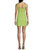 Evolutionary Sleeveless Linen Tie Strap Dress, Color:Lime - Image 2