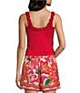 Evolutionary Sleeveless V-Neck Lettuce Knit Tank Top - Image 2
