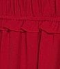 Evolutionary Spaghetti Strap Checker Front Tie Ruffle Maxi Dress, Color:Red - Image 4