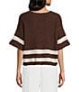 Evolutionary Split V-Neck Short Sleeve Sweater - Image 2
