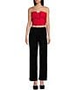 Evolutionary Strapless Large Bow Pullover Top, Color:Red - Image 3