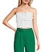 Color:White - Image 1 - Strapless Large Bow Top
