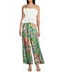 Evolutionary Strapless Peplum Embroidered Top, Color:White - Image 3