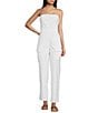 Color:White - Image 1 - Strapless Utility Jumpsuit