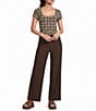Evolutionary Striped Short Sleeve Ruched Top - Image 3