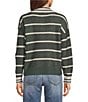 Evolutionary Striped V-Neck Collard Sweater - Image 2