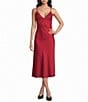 Evolutionary V-Neck Sleeveless Satin Lace Dress - Image 1