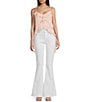 Evolutionary V-Neck Spaghetti Strap Ruffled Top, Color:Pink - Image 3