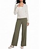 Evolutionary V-Neck Wrap Front Long Sleeve Top - Image 3
