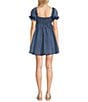 Evolutionary Washed Denim Short Sleeve Dress - Image 2