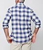 Color:Navy Cream Plaid - Image 2 - All Time Plaid Performance Stretch Long Sleeve Woven Shirt