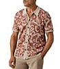 Faherty Allover Print Short Sleeve Button Front Sweater Shirt - Image 1