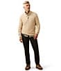 Faherty Big & Tall Quarter-Button Sweater, Color:Alpine Khaki - Image 3