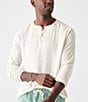 Color:Ivory Heather - Image 1 - Cloud Heather Long Sleeve Henley T-Shirt
