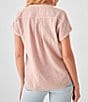 Color:Peach Whip - Image 2 - Dream Cotton Gauze Short Sleeve Desmond Top