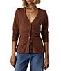 Faherty Hemp Long Sleeve Button Front Knit Top - Image 4
