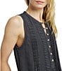 Color:Washed Black - Image 3 - Isha Basketweave Linen Shift Dress