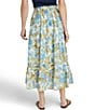 Color:Paradise Blossom - Image 2 - Ivy Elastic Waist Pull-On Tiered A-Line Maxi Skirt