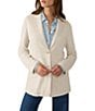 Faherty Organic Cotton Blend Knit Inlet Notch Collar Long Sleeve Blazer, Color:Oatmeal Melanage - Image 1