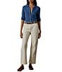 Faherty Knit Point Collar Long Sleeve Shirt - Image 3