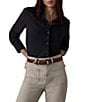 Faherty Knit Point Collar Long Sleeve Shirt - Image 1