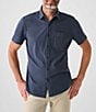 Color:Dune Navy - Image 1 - Knit Seasons Short Sleeve Woven Shirt