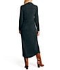 Color:Heathered Black Twill - Image 2 - Legend Button Front Sweater Knit Maxi Shirt Dress