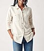 Color:Off White - Image 1 - Legend Long Sleeve Button Front Shirt