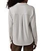 Faherty Legend Plaid Print Knit Spread Collar Long Sleeve Button Front Shirt - Image 2
