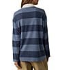 Faherty Legend Rugby Knit Stripe V-Neck Long Sleeve Top - Image 2