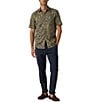 Faherty Linen Blend Floral Breeze Printed Short Sleeve Button Front Woven Shirt - Image 3