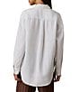Faherty Linen Point Collar Long Sleeve Button Front Relaxed Shirt - Image 2
