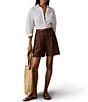 Faherty Linen Point Collar Long Sleeve Button Front Relaxed Shirt - Image 3