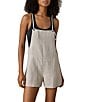 Faherty Linen Square Neck Sleeveless Romper - Image 1