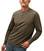 Faherty Long Sleeve Waffle Henley Shirt - Image 4