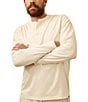 Faherty Long Sleeve Waffle Henley Shirt - Image 1