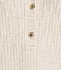Faherty Miramar Linen Blend V-Neck Collared Long Sleeve Sweater, Color:Summer Sand - Image 4