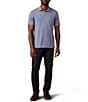 Faherty Movement Coral Stripe Short Sleeve Polo Shirt - Image 3