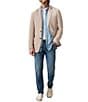 Faherty Movement Linen Blazer, Color:Wolf Sands Herringbone - Image 3