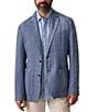 Faherty Movement Linen Blazer, Color:Storm Windowpane - Image 1