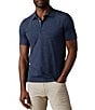 Faherty Movement Thin Stripe Short Sleeve Polo Shirt - Image 1