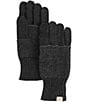Faherty Plaited Waffle Textured Cashmere Blend Gloves, Color:Ash - Image 2