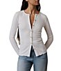 Faherty Pointelle Knit Crew Neck Long Sleeve Top - Image 1